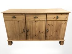 A modern oak sideboard,