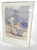 A contemporary abstract colour print, 87 cm x 124 cm.