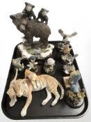 A group of animal figures and groups including Country Artist's,