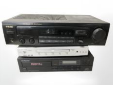 A Teac stereo receiver,