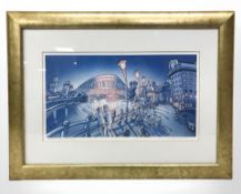 After John Coatsworth : Tyne Bridge Sunset, colour print,