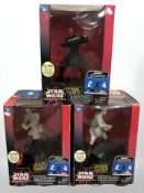 Three Thinkway Star Wars Episode I figurines.