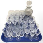A large quantity of crystal glasses,