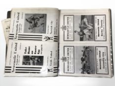 A collection of Newcastle United matchday programmes from the seasons 1954/55 to 1966/67,