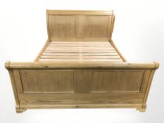 A Barker & Stonehouse oak 5' bed frame, overall 223 cm x 162 cm x 108 cm.
