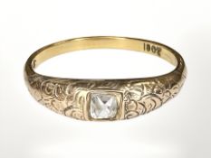 An 18ct gold old-cut diamond solitaire ring, size R CONDITION REPORT: 3.