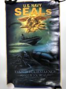 A rolled US Navy Seals poster