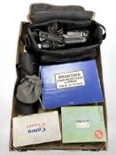 A quantity of 35mm cameras including Praktica BX20 bundle with associated lenses,