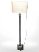 A chrome standard lamp,