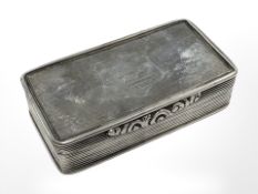 A William IV silver snuff box, Edward Smith, Birmingham 1837, width 6.5cm, 64.