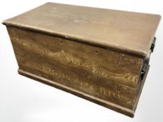 A scumbled pine blanket box,