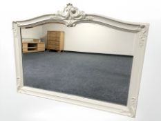 A reproduction painted over mantel mirror,