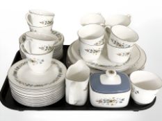 Forty five pieces of Royal Doulton Pastorale tea and dinner china.