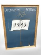 A Copenhagen Jazz Festival poster, 61 cm x 84 cm.