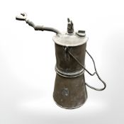 A rare copper ship's lantern from the S S Scarron, inscribed 'W H Thickett No.1', height 26 cm.