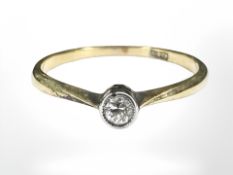 An 18ct gold solitaire diamond ring, size L CONDITION REPORT: 1.