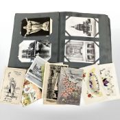 An album of antiquarian postcards from the Grey-Turner family, mainly architectural views of Europe,