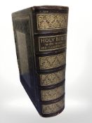 A Victorian leather bound holy bible