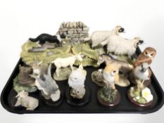 A group of animal figures including Border Fine Arts,