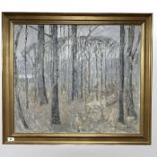 Danish School : Study of woodland, oil on canvas, 71 cm x 61 cm.