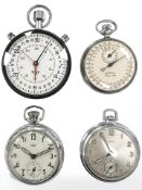 A Heuer pocket chronograph, an Ingersoll Sports-Timer,