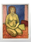 Danish School : Nude study of a lady, oil on canvas, 48 cm x 62 cm.