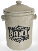 A Moira glazed stoneware bread bin, height 37 cm.
