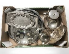 A quantity of silver plated wares.