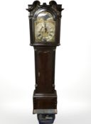 A 19th century mahogany eight day long case clock with moon phase dial, signed Parke, Liverpool,