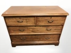 A Victorian mahogany four drawer chest, 110 cm W x 49 cm D x 80 cm H.