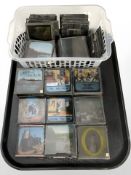 A collection of glass photographic negatives and slides including views of London, landscapes,