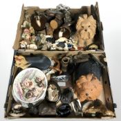 A large quantity of dog ornaments, collectors plates, etc.