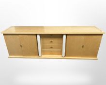 A laminated maple sideboard,