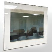 Danish School : Lithographic print depicting buildings, indistinctly numbered and signed in pencil,