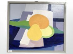 Danish School : Abstract study, oil on board, 59 cm x 51 cm.