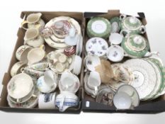 A large quantity of tea and dinner china in various patterns, drinking glasses, paperweights, etc.