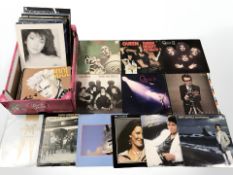 Vinyl LP records including Queen, Kate Bush, Elvis Costello, Michael Jackson, Dire Straits,