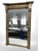 A Regency style gilt pier glass, height 78 cm.