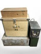 A group of 20th century storage crates.