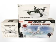 A Hubsan X4 remote control drone,