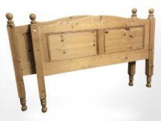 A pine double bed frame