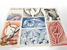 A Jean-Pierre Le Breton artist's folio containing limited edition lithographs signed in pencil,