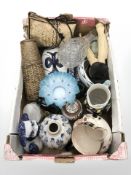 Mixed ceramics, oriental style figures,