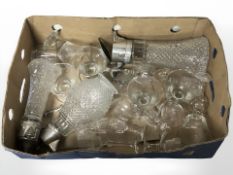 A group of EPNS mounted claret jugs, drinking glasses, etc.