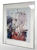 A Danish abstract colour print, 33 cm x 40 cm.