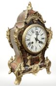 A 19th century French Louis XV style boulle and gilt metal mounted mantel clock, the movement by A.