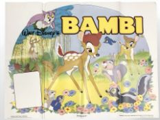 A Disney film poster : Bambi, copyright 1952 Walt Disney Productions, printed by W. E.