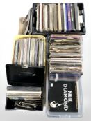 A large quantity of vinyl records, box sets, singles, mixed artist's including Wings, Neil Diamond,