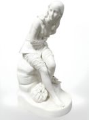 A Minton Parian figure of Dorothea, modelled by John Bell, mid-19th century, 35.5cm high.