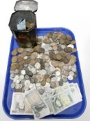 A large quantity of decimal coins, some pre 1947 silver content,